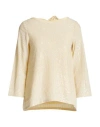 Semicouture Woman Top Cream Size 2 Polyamide, Elastane In Gold