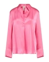 Semicouture Woman Top Fuchsia Size 10 Acetate, Silk In Pink