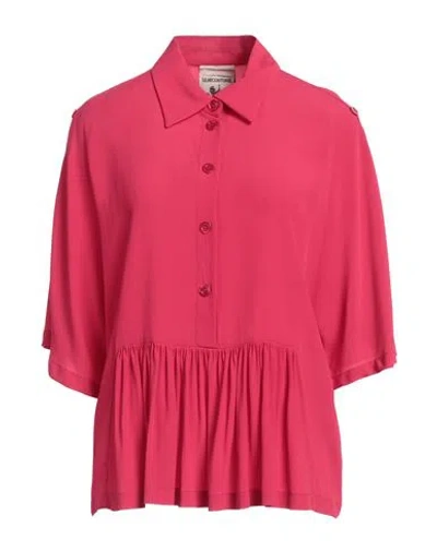 Semicouture Woman Top Fuchsia Size 6 Acetate, Silk In Pink