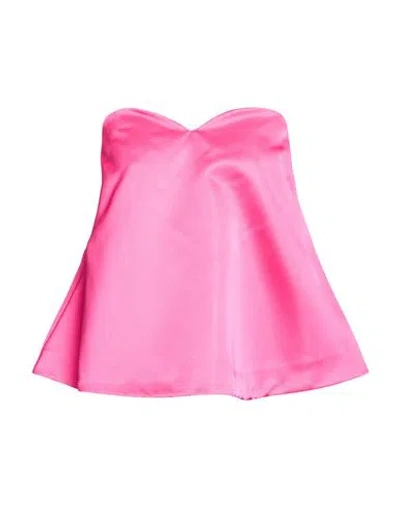 Semicouture Woman Top Fuchsia Size 6 Polyester In Pink