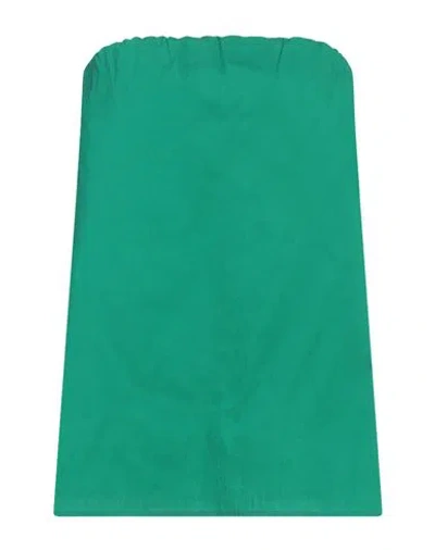 Semicouture Woman Top Green Size 4 Cotton, Polyamide, Elastane