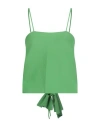 Semicouture Woman Top Green Size M Viscose, Polyamide