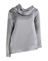 Semicouture Woman Top Grey Size 2 Acetate, Viscose, Elastane In Gray