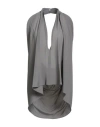 Semicouture Woman Top Grey Size 6 Acetate, Silk In Gray