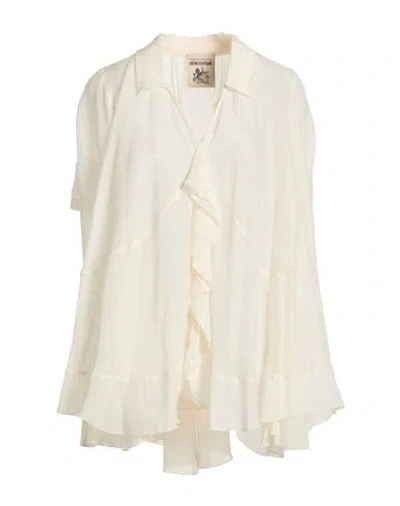 Semicouture Woman Top Ivory Size 8 Cotton, Silk In White