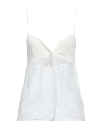 Semicouture Woman Top Ivory Size S Wool, Polyamide In White