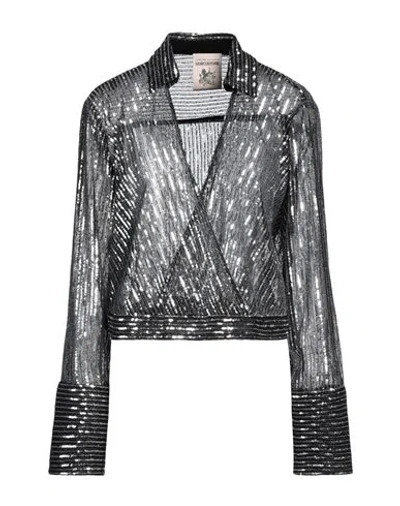 Semicouture Woman Top Lead Size 4 Polyester In Grey