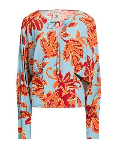 Semicouture Woman Top Light Blue Size 6 Viscose