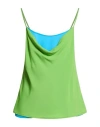Semicouture Woman Top Lime Green Size 6 Acetate, Silk In Green