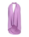 Semicouture Woman Top Mauve Size 8 Acetate, Silk In Purple