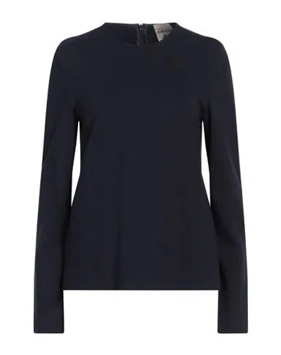 Semicouture Woman Top Midnight Blue Size 10 Viscose, Polyamide, Elastane