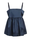 Semicouture Woman Top Midnight Blue Size 6 Acetate, Polyamide, Elastane In Blue