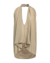 Semicouture Woman Top Military Green Size 8 Acetate, Silk