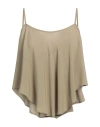 Semicouture Woman Top Military Green Size 6 Acetate, Silk In Green