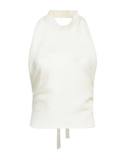 Semicouture Woman Top Off White Size M Cashmere, Polyamide