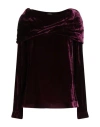 Semicouture Woman Top Purple Size 10 Viscose, Polyamide