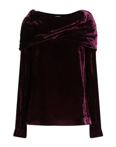 Semicouture Woman Top Purple Size 10 Viscose, Polyamide