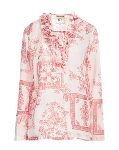 Semicouture Woman Blouse Red Size 10 Cotton