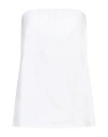 Semicouture Woman Top White Size 8 Cotton, Polyamide, Elastane In White