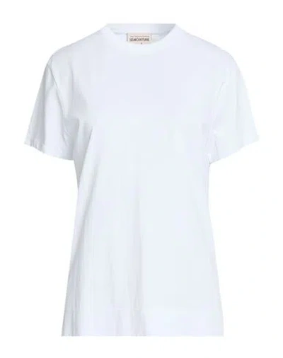 Semicouture Woman T-shirt Off White Size S Cotton