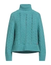 Semicouture Woman Turtleneck Azure Size M Alpaca Wool, Polyamide, Wool In Blue