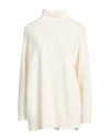 Semicouture Woman Turtleneck Ivory Size M Wool, Polyamide In Beige