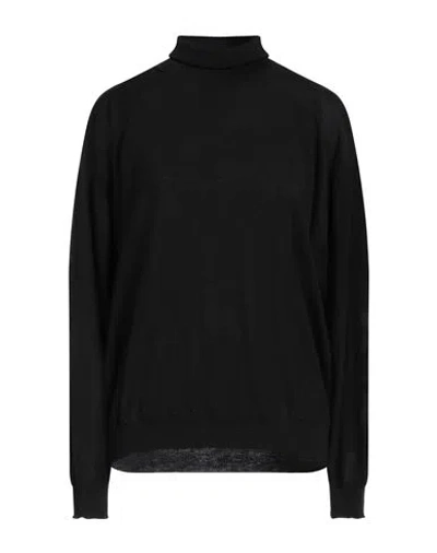 Semicouture Woman Turtleneck Black Size L Virgin Wool