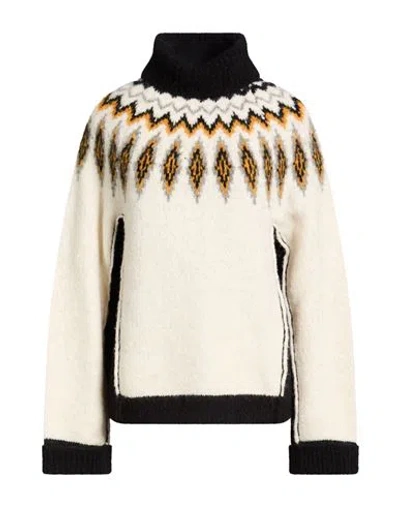 Semicouture Woman Turtleneck Ivory Size Xs Polyester, Alpaca Wool, Polyamide, Wool In White