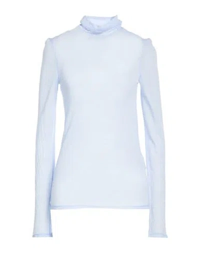 Semicouture Woman Turtleneck Light Blue Size Xl Wool, Polyamide