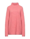 Semicouture Woman Turtleneck Pink Size M Alpaca Wool, Wool, Acrylic, Polyamide, Elastane In Pink