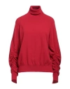 Semicouture Woman Turtleneck Red Size M Virgin Wool, Cashmere