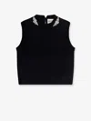 Semicouture Wool An Cashmere Vest In Black