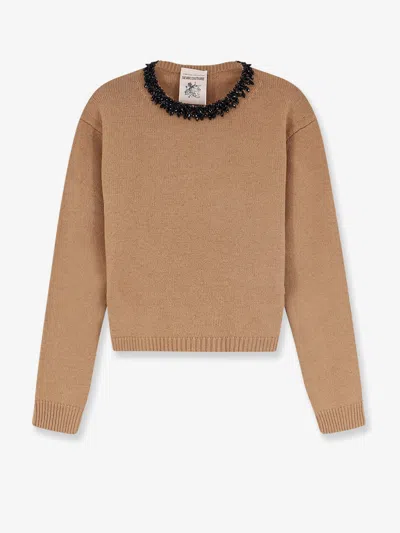 Semicouture Wool And Cashmere Blend Sweater In Multi