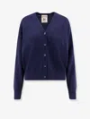 Semicouture Wool And Cashmere Cardigan In Blue