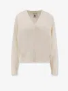 Semicouture Wool And Cashmere Cardigan In White