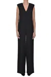 Semicouture Wool-blend Jumpsuit In Black