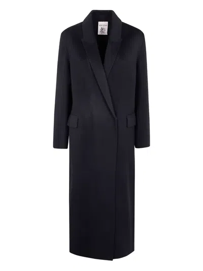 Semicouture Wool Coat In Black