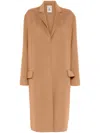 Semicouture Wool Coat In Brown