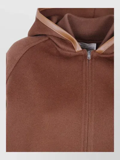 Semicouture Wool Hooded Bomber Jacket
