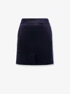 Semicouture Wool Mini Skirt In Blue
