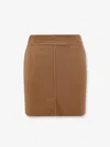 Semicouture Wool Mini Skirt In Sand