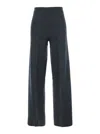 Semicouture Wool High-waisted Trousers In Blue