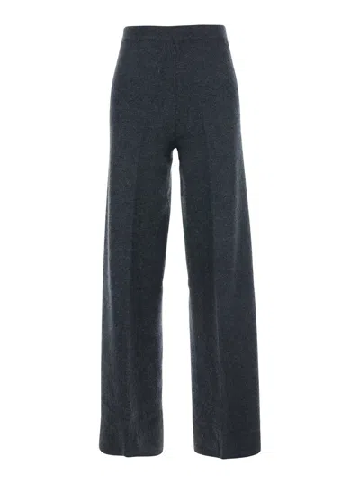 Semicouture Wool Pants In Blue
