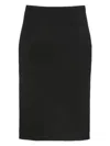 Semicouture Wool Pencil Skirt In Black