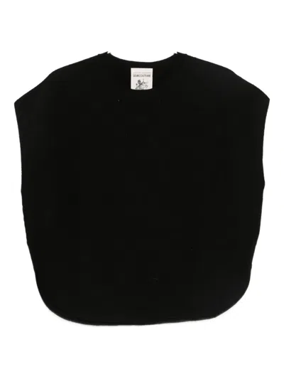 Semicouture Wool Vest In Black