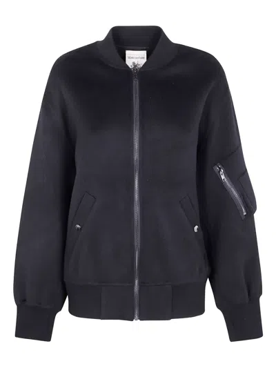 Semicouture Cuffed Hem Side Pockets Zip Pocket In Black