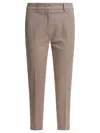 Semper Beige Elastane Trousers In Brown
