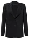 Semper Blazer Jacket In Wool In Black
