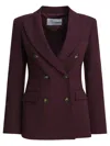 Semper Bordeaux Elastane Jacket In Burgundy