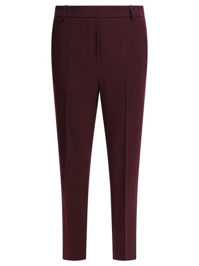 Semper Bordeaux Polyester Trousers In Red